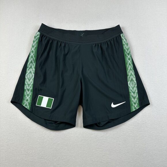 Nike Shorts Womens Small Green NIGERIA Athletic 6" Shorts Lightweight Stretch - Picture 1 of 13